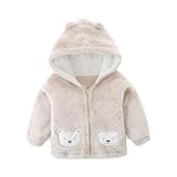 Newborn Baby Girl Clothes Toddler Boy Fleece Jacket Neutral Outfit Winter Hoodie Fuzzy Zip Up Plush Thick Warm Hoodie Coat