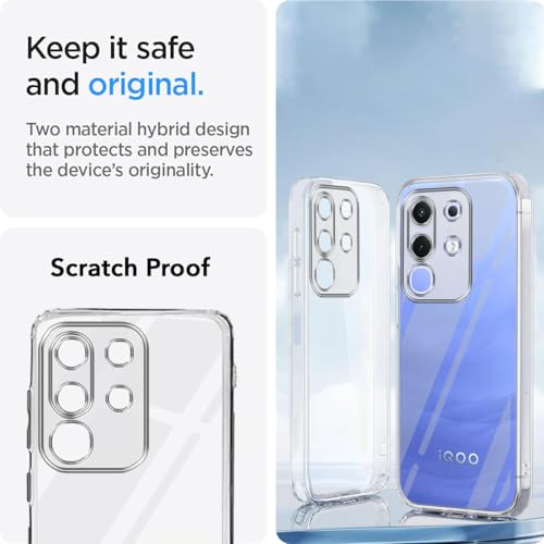 Image of Jkobi Back Cover for Vivo iQOO Z10x (Silicone Clear Shockproof Case with Camera Protection | Soft and Flexible | Transparent)