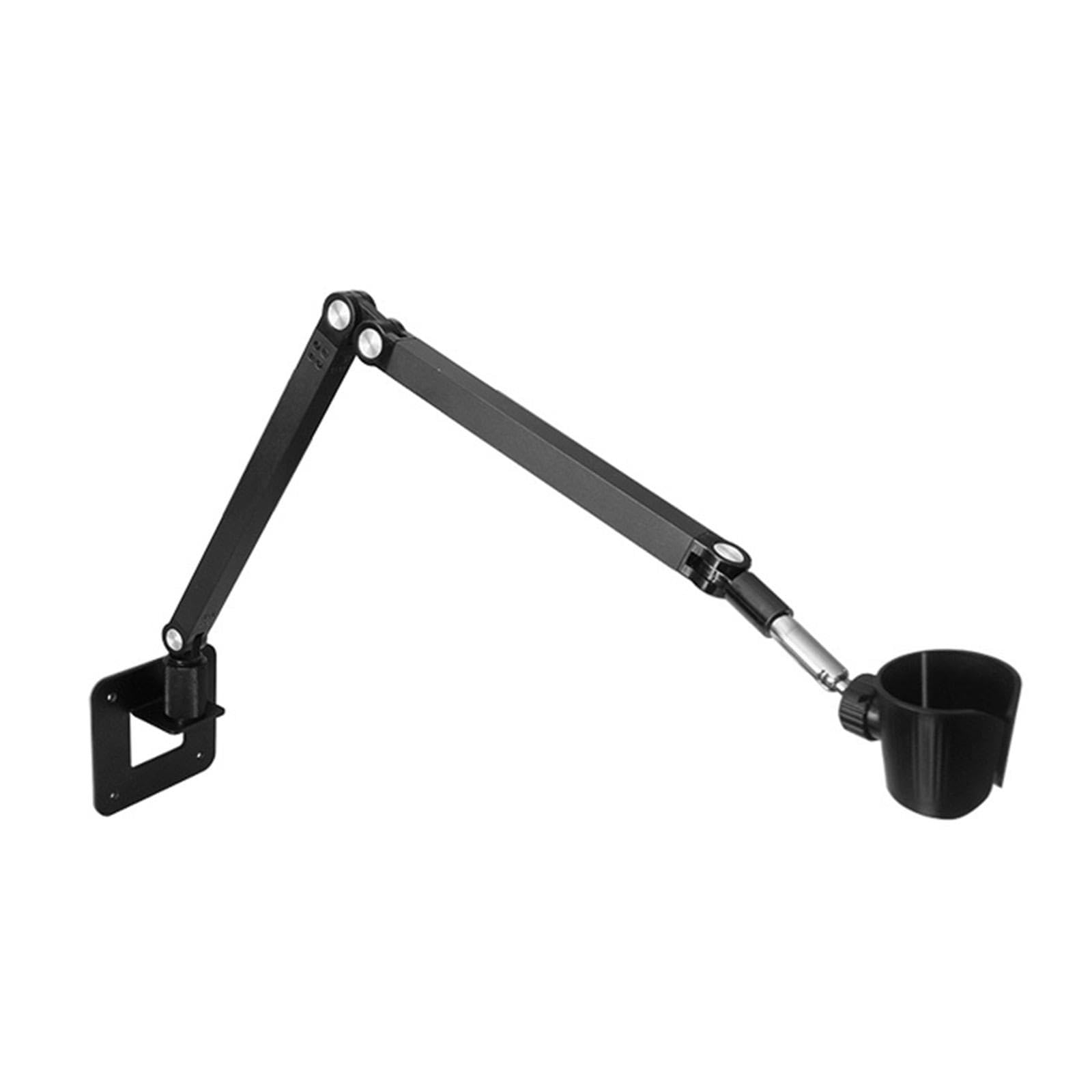 Generic Wall-Mounted Hair Dryer Stand with Rotating Feature for Home and Barbershop, Black Long Arm