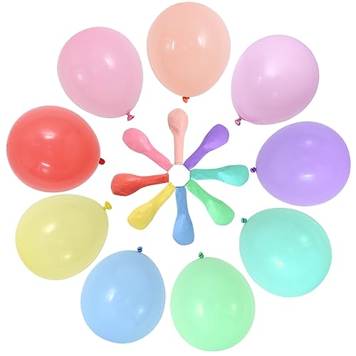 Ballon en latex macaron pastel 10 pouces lot de 100 multicolore pour déco anniversaire