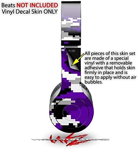 Skin Decal Wrap Works with Original Beats Solo HD Headphones WraptorCamo Digital Camo Purple Skin Only (Headphones NOT Included)