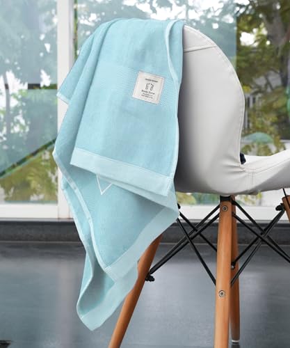 Image of Doctor Towels, World's First Banana Terry Bath Towel, 400 GSM | Dermatologist Tested for Sensitive Skin | 70 x 140 cm Towels for Bath Large Size | Clinically Tested to Help Reduce Acne - Blue