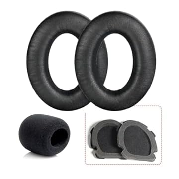 kit Par de almofadas + Espuma do Microfone - Substituição de almofadas compatíveis com Bose Aviation A10 A20 Headset (Espuma de isolamento de ruído de alta densidade)