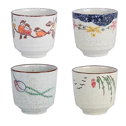 Japanischer Stil, glasierte Keramik, Teetasse im japanischen Stil, Sake-Tasse, Frühstückstasse (Farbglasur-Set) Cover