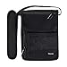 Produktbild Stansøn ® Brustbeutel, Brusttasche aus Canvas | Reiseorganizer mit RFID Schutz Blocker für Damen & Herren | Reisedokumententasche, Reisegeldbeutel, Umhängegeldbeutel für Handy & Reisepass (Schwarz)