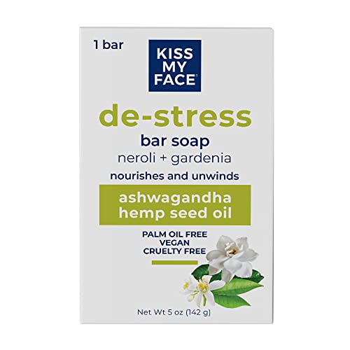 Kiss My Face De-Stress Bar Soap-Neroli + Gardenia, 1 Pack #TOP21