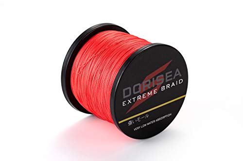 Dorisea Extreme Braid 100% Pe 1000m/1093Yards Braided Fishing Line 6-500Lb Test Fishing Line, Red, 200lb/0.75mm(8Strands) - Image 2