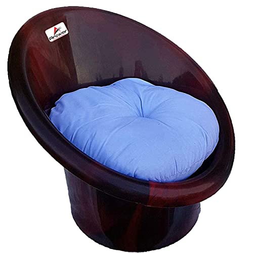 Image of Indoor /Outdoor Bearing Capacity up to 200Kg ,Kid, Strong and Sturdy Structure Tub Modern Plastic Chairs Arm Rest for Home, Living Room (Rosewood) - Set of 2