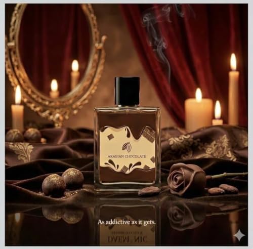 Arabian Chocolate Eau de Parfum – Long Lasting Gourmand Perfume for Women & Men, Rich Chocolate Vanilla Amber Fragrance, Luxury Oriental Scent, Unisex Eau De Parfum 1.69 Fl Oz
