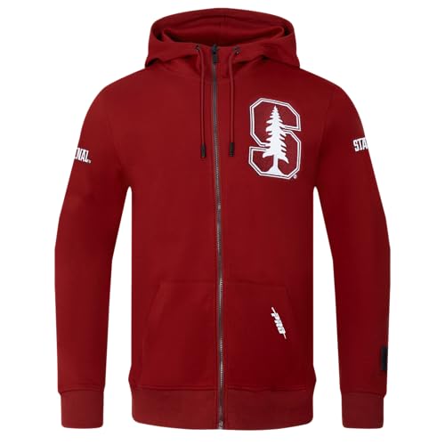 Image of Pro Standard Mens College Classic Chenille Cotton Double Knit Full Zip Hoodie