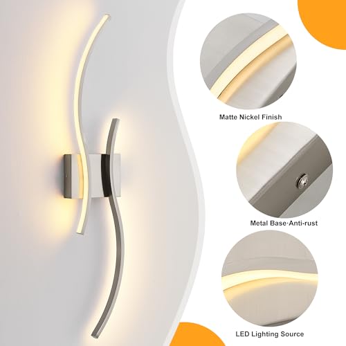 Image of KARTOOSH Hardwired LED Vanity Lights for Bathroom