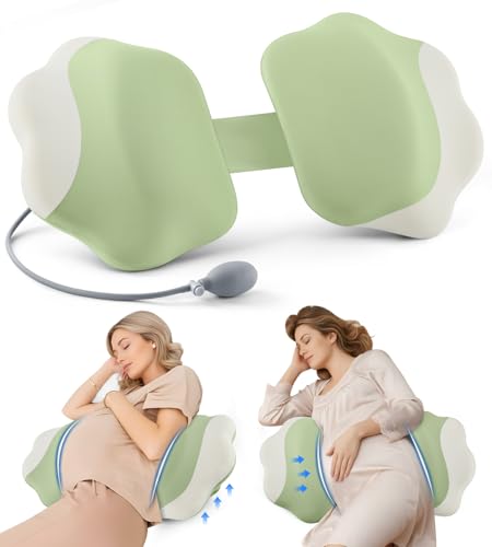 Image of Memory Foam Pregnancy Pillows for Sleeping, Side Sleeper Maternity Pillow Support for Back Belly HIPS, Adjustable Wedge Pillow for Pregnant Women, Side Sleeping Pregnant Pillows with Pillowcase