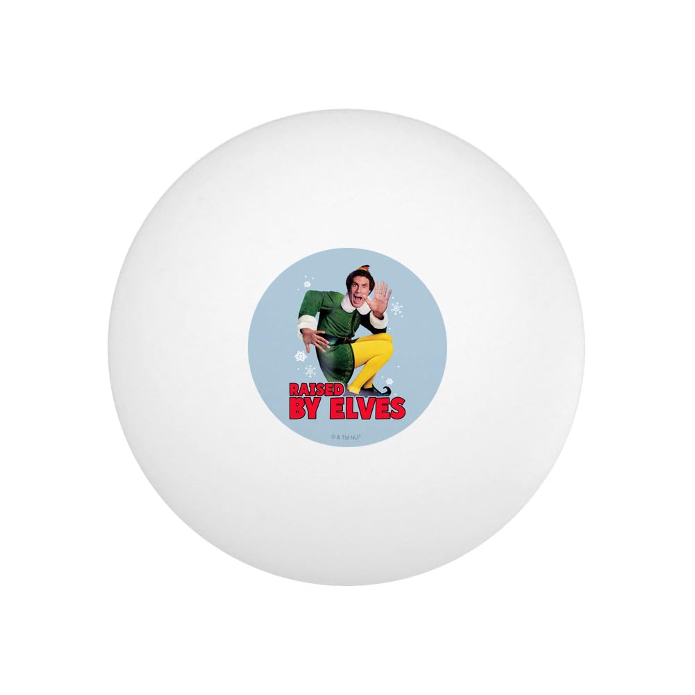 Elf Raised By Elves Novelty Table Tennis Ping Pong Ball 12 Pack with Storage Bag