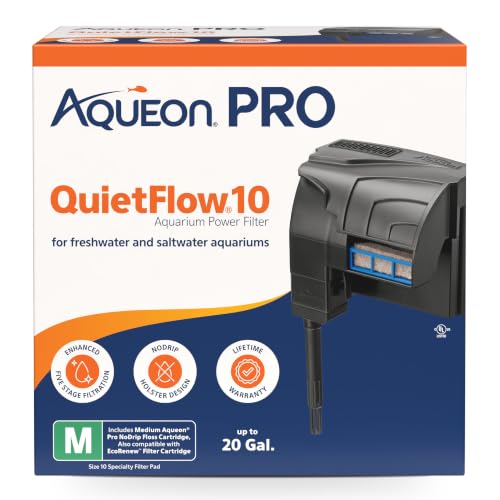 Aqueon QuietFlow 10 LED PRO Aquarium Fish Tank...