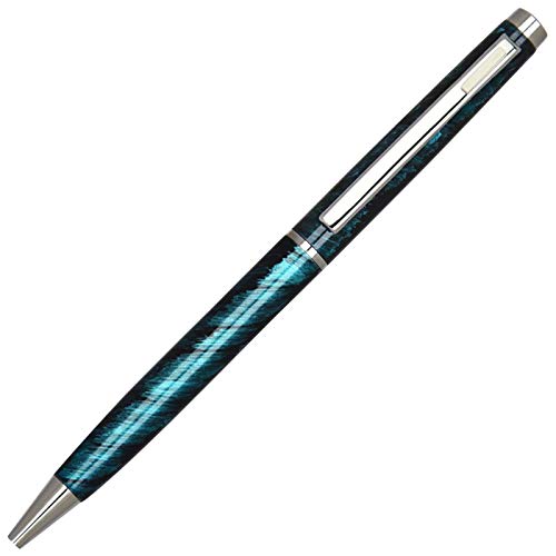 Image of Lanier 4G Ballpoint Pen - Shiny Chrome Ring & Parts with Medium Tip 0.7mm Cross Style Refill (with Accents - White or Black or Purple or Pink)