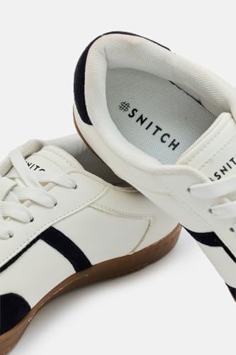 Image of SNITCH Men's Sneakers | PU+Suede Upper & Durable TPR Outsole | Lace-Up Closure & Padded Collar | Versatile Low-Top Sneakers | Stylish Casual Footwear