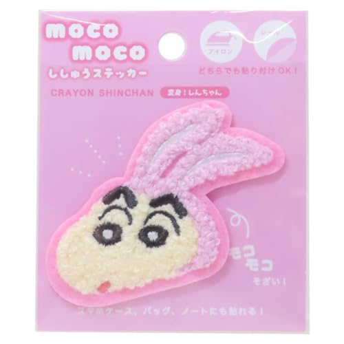ティーズファクトリー クレヨンしんちゃん モコモコ刺繍ステッカー 変身クレヨンしんちゃん うさぎ KS-5546608US 約H0.2×W7.7×D9cm