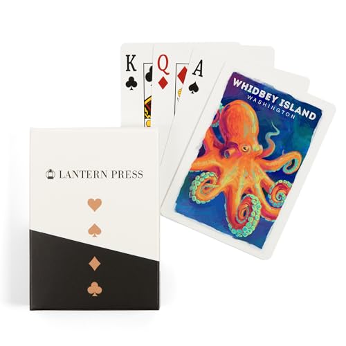 Lantern Press Whidbey Island Octopus Baraja 52 Cartas Poker