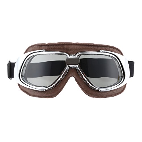 Motorcycle Goggles Vintage Anti Fog Pilot Glasses Dustproof ATV Off Road Motorbike Helmet Eyewear Protect for Ridding Motorcross Classes Aviator Goggles