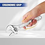 WORKPRO 4-piece Adjustable Wrench Set, Forged, Heat Treated, Chrome-plated (6-inch, 8-inch, 10-inch, 12-inch) - Image 4