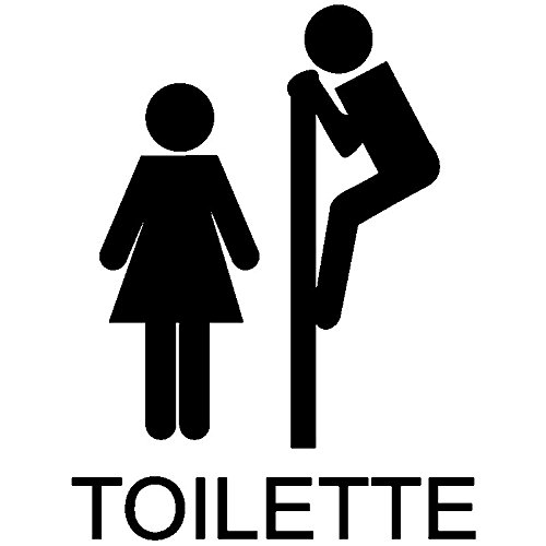 Toilet Sticker Black, 20 x 15 cm - Image 2