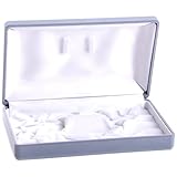 [アウローラ] ワイドアクセサリー化粧箱 ベロアタイプ ブライダルネックレス・イヤリングピアスセットに適合します