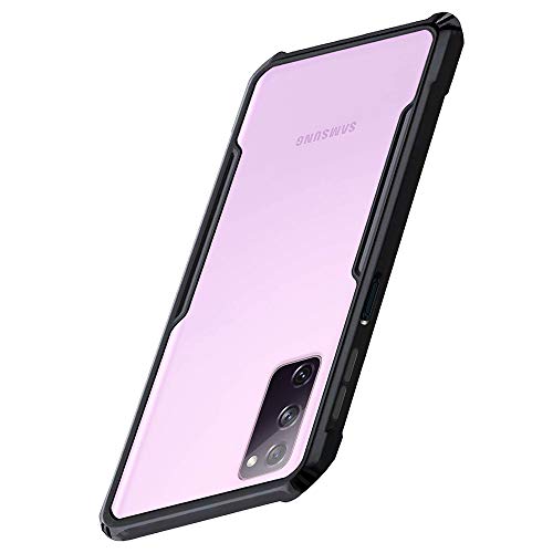 Image of A rtistque Clear Back Cover Case for Samsung Galaxy S20 Hybrid Transparent Shockproof Armor - Black