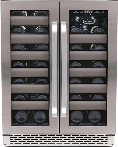 Whynter Stainless Steel BWR-401DA Elite 40 Bottle Seamless Door Dual Zone Built-in Wine Refrigerator