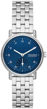 Skagen Kuppel Lille or Riis Lille Minimalist Women's Watch with Stainless Steel Bracelet, Mesh or Leather Band