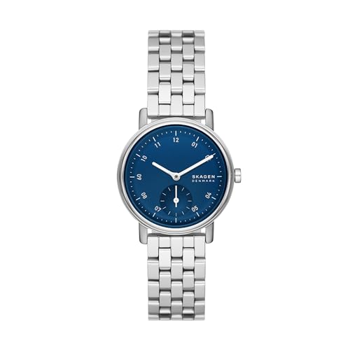 Skagen Kuppel Lille or Riis Lille Minimalist Women's Watch with Stainless Steel Bracelet, Mesh or Leather Band