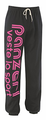 panzeri Pantalon Jogging Uni H - Noir/Rose Fluo