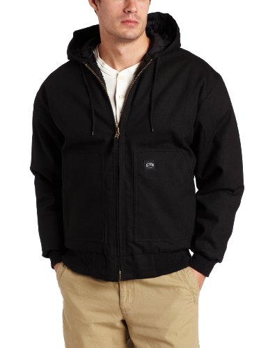 Key Industries Men's Big Insulated Hooded Duck Jacket, Black, X-Large/Tall