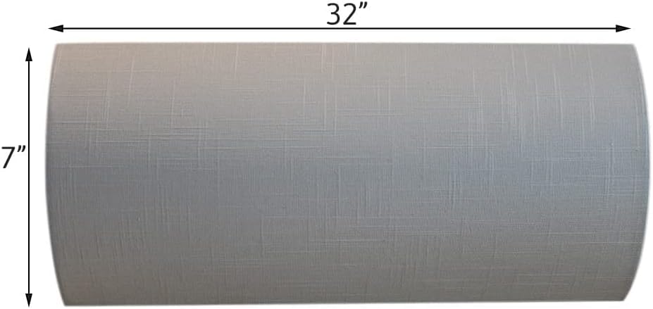 Moderne Vanity Light Cover Conversion Kit, 32"W White Textured Fabric Shade - DIY Upgrades Hollywood Lights (No Wiring)
