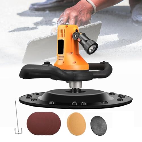 Máquina eléctrica de enlucido con paleta de hormigón para alisar y pulir paredes, herramienta manual de alisado de superficies de pared de cemento con velocidad ajustable