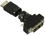C2G DVI to HDMI Cable, HDMI Adapter Rotating,360 Degree Rotation for Tight Spaces, Black, Cables to