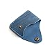 Handmade Genuine Leather Card Holder with Snap Closure - Ultra Slim Minimalist Wallet, Hand-Stitched Compact Front Pocket Card Case for Men & Women (Blue)