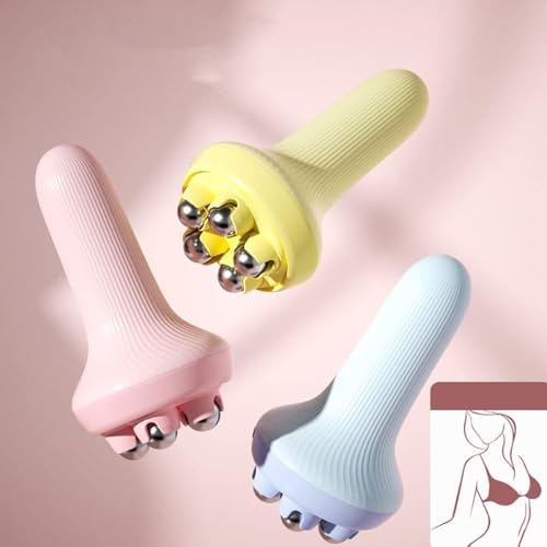 Image of Handheld Muscle Massager Roller Ball for Back, Neck, Shoulder, Leg Pain Relief - Abdominal Shaping, and Skin Care - Steel Ball Equipment for Muscle Relaxation and Slimming (Style 6)