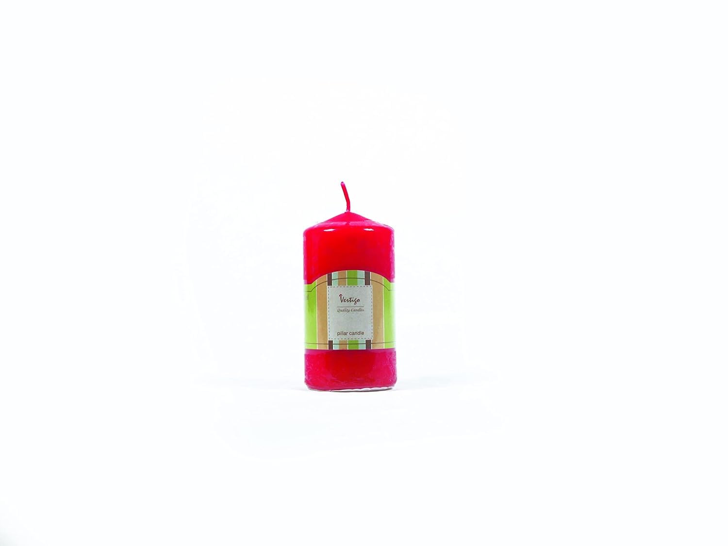 Pillar candle 3x6in deep red