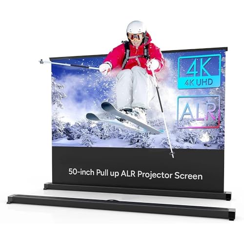 Pantalla portátil para proyector 50 pulg 4:3 con soporte miniatura 3