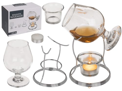 Out of the blue Weinbrand-Wärmer, 4-teilig, für ca. 400 ml, in Geschenkverpackung