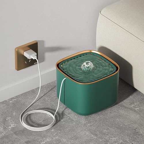 Image of Pet Water Fountain Super Silent - Water Fountains for All Pets Indoor - Suitable for Cats, Birds, Rabits and Dogs (Deep Turquoise, 3L)