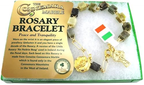 Connemara Marble Rosary Bracelet Single Decade Beads Birthday Gift Mother's Day4