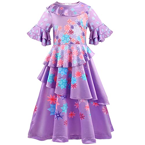 M MUNCASO Girls Mirabel Dress, Encanto Costume Princess Isabela Madrigal Cosplay Costume for Princess Costumes Girl Dress Up - Image 7