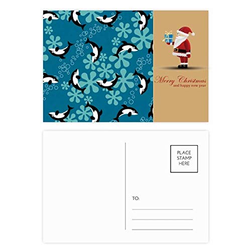 Cartes postales dauphins et baleines bleues (lot de 20) pour correspondance