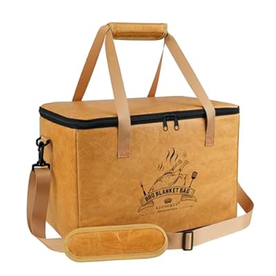 EddHomes BBQ Blanket for Resting Meat, Reusable Insulated Brisket Resting Blanket, Large Capacity BBQ Meat Blanket Bag with Adjustable Shoulder Strap, Smoker Meat Insulated Resting Bag for BBQ Meat