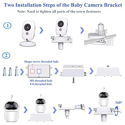 Baby Monitor Mount Baby Kamera Holder Compatible with Momcozy,Nanit Pro & Flex Stand, Hellobaby,Blemil,Comfyer BM01,Infant Optics,ANMEATE SM935E,Vava,Motorola