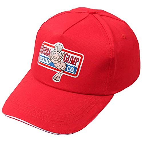 Agshcqi Adjustable Bubba Gump Baseball Cap Shrimp Hat Forrest Gump Cap Red Printing