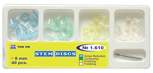 Composite Finishing Polishing steam Discs assorted kit 8 mm + mandrel