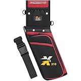 SUNYA X510 Field & Competition Hip Arrow Quiver | 3-Slot Noise-Free Archery Quiver with Sturdy Storage System (42x18cm) (Red, Right)