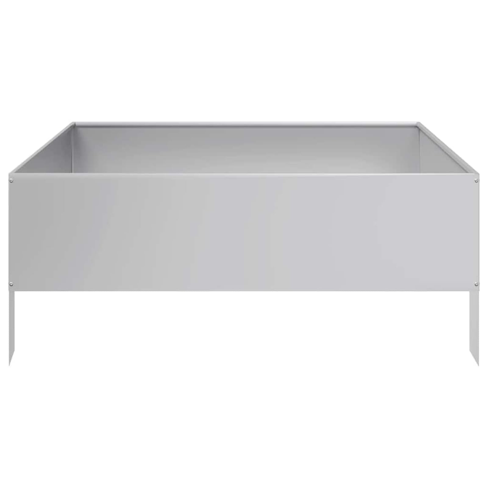 Gecheer Fioriera Rialzata, per orto e Giardino 100x100x25 cm in Acciaio zincato, con Fondo Aperto e Struttura Stabile for Principianti e Appassionati di Giardinaggio